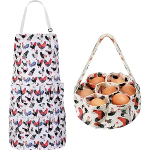 2 count Egg Collecting Apron with 15 Pockets Gathering Basket with 7 Pockets Fresh Chicken Egg Collecting for Farmhouse