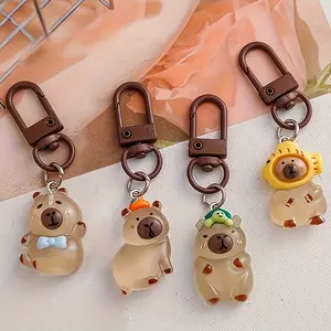 Cute Waterhog Keychain Set, Abs Resin Glowing Pendant, Fashion Car Key Accessories, Party and Holiday Gift, Decoration