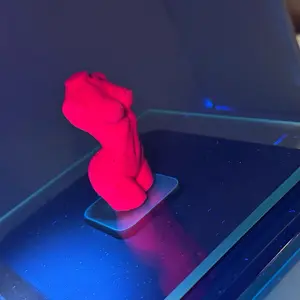 Ruby Crystal Lady Body - Uv Reactive with Texture, Red Color, Soft Material, Unique Design
