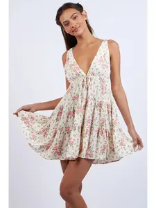 Floral Tiered Mini Dress