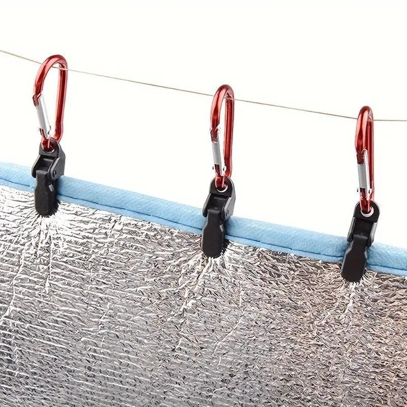 10pcs, Windproof Tents With Hook And Loop Fasteners Used To Securely Fix Waterproof Canvas And Guy Ropes For Outdoor Camping Safety, Portable
