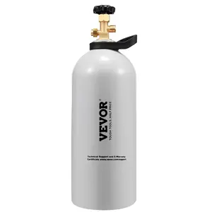 VEVOR CO2 Tank, 10 lbs New Aluminum Alloy Cylinder, CO2 Air Tank with Light Spray Coating, CGA320 Valve, Handle & Adjustable Pressure, DOT Approved Cylinder for Draft Beer Dispensing and Soda Maker