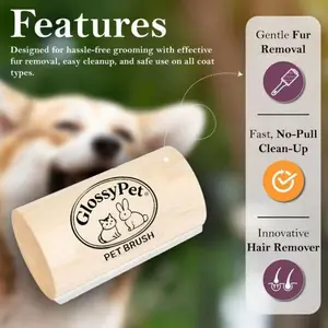 Natural Wooden Pet Grooming Brush, Comfortable and Relaxing for Pets,  Pet Grooming Essential: Natural Wooden Pet Brush 🪵🐰