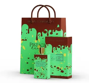Dubai Chocolate Perfume Pistachio Kunafa Fragrance EDP 2.7 Fl Oz | Unisex Sweet Gourmand Perfume with Chocolate, Caramel & Pistachio | Arabian Dessert-Inspired Luxury Scent
