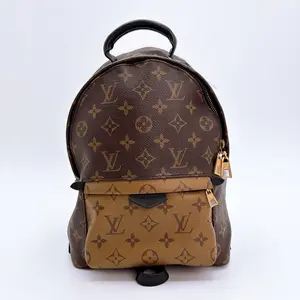 Pre-owned Louis Vuitton canvas Backpacks Monogram Reverse Palm Springs PM Backpack Bag