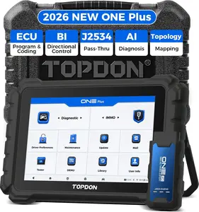 TOPDON ONE Plus OBD2 Scanner, Professional Bidirectional Scan Tool, ECU Programming & Coding, 50+ Reset, J2534 Pass-Thru/DoIP, Automotive Diagnostic Tool for All Vehicles with Topology Mapping