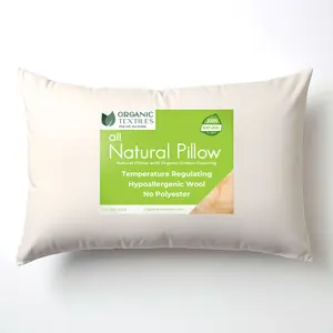 Australian Wool Filled Pillow for Side, Back, or Stomach Sleepers [GOTS CERTIFIED]