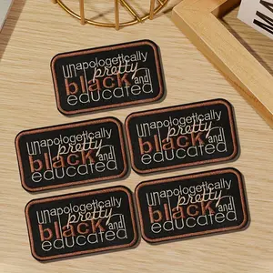 Set of 5 Embroidered Iron-On Patches, Black Embroidered Patches for Boys and Girls, Cute Applique Patches for Clothing, Jackets, Hats, Backpacks, Jeans Geometric Embroidery Design Stylish Embroidery