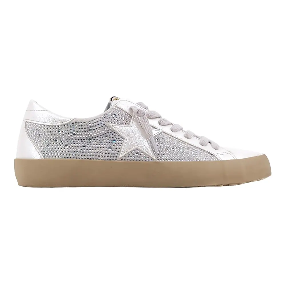 Shu Shop Womens Paula Lace Up Sneakers Shoes Casual - Silver