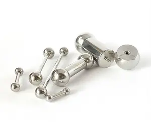 1pc 316L Surgical Steel Barbell Tongue, Nipple, Eyebrow, Industrial, Tragus Ring
