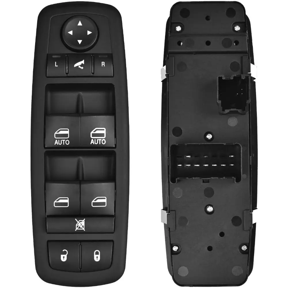 Driver Side Master Power Window Switch with 9-Pin + 3-Pin Connectors, Easy Installation, Fits 2012-2015,2017-2019 Dodge Models, 2013-2015 Ram 1500/2500, 2015 Ram 3500, Replaces# 68110867AB 68110867AA