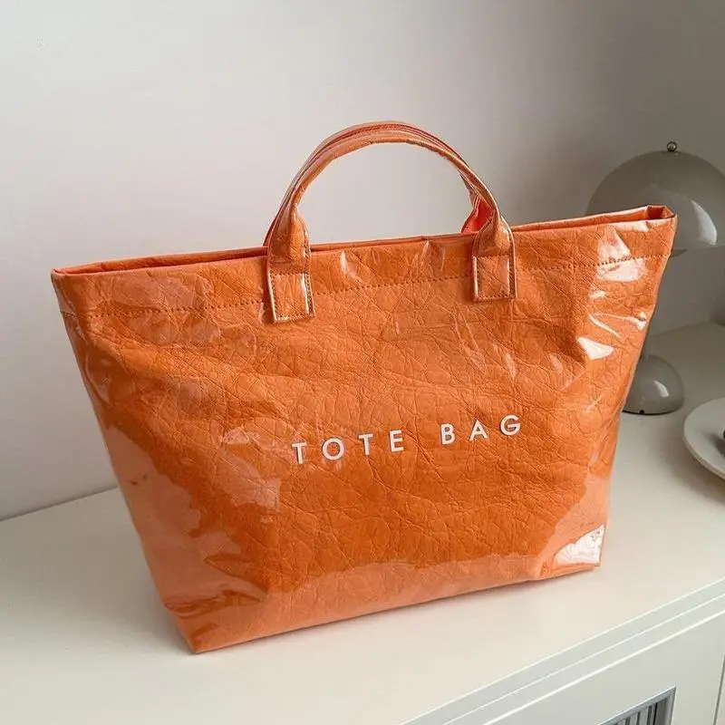 Large Capacity Letter Print Tote Trendy Versatile Bag for Men Women Perfect for Daily Commutes Shopping tote bag