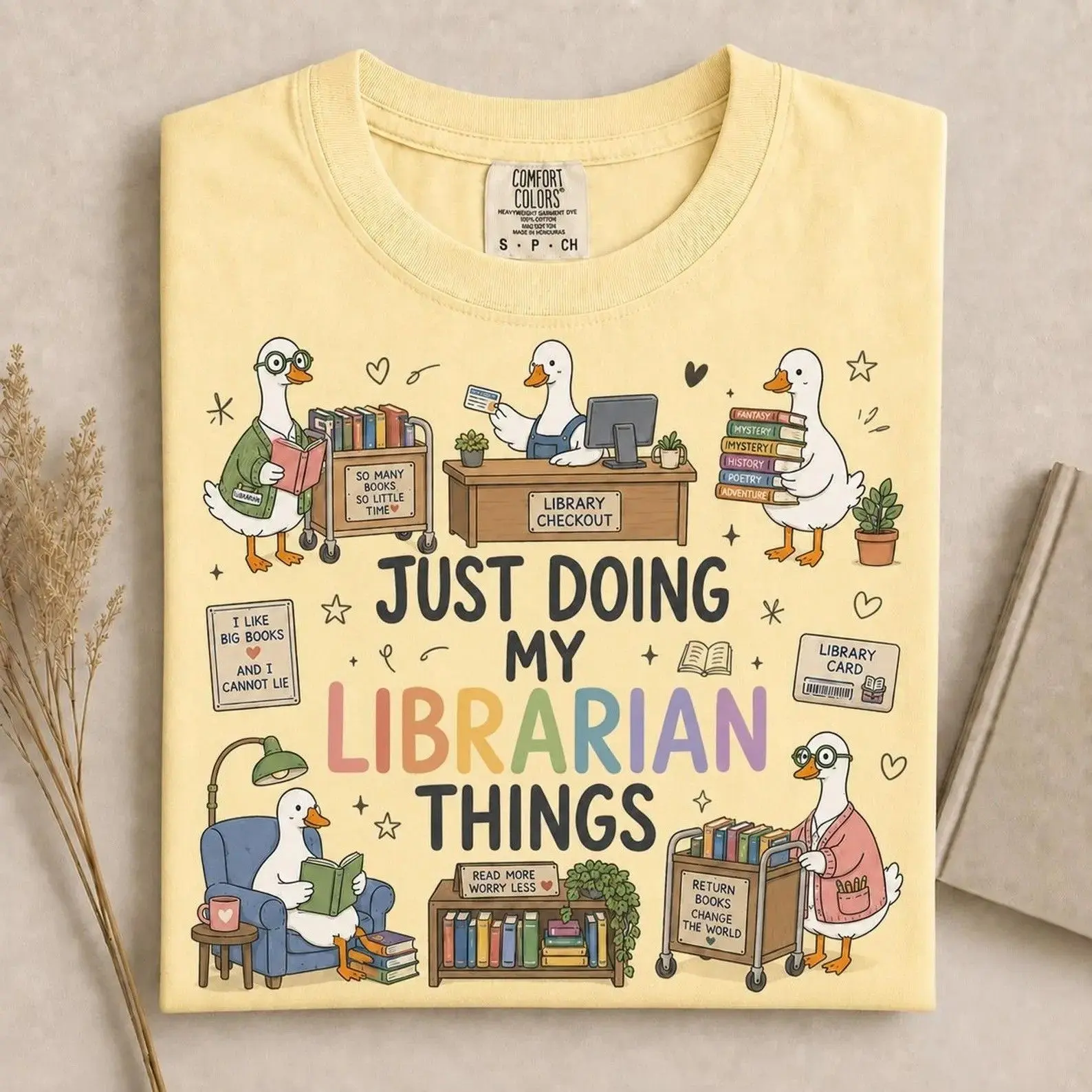Librarian Shirt Funny Silly Goose School Library Goose Shirt, Back to School Library staff Gift, Reading Teacher Shirt, Books Tee