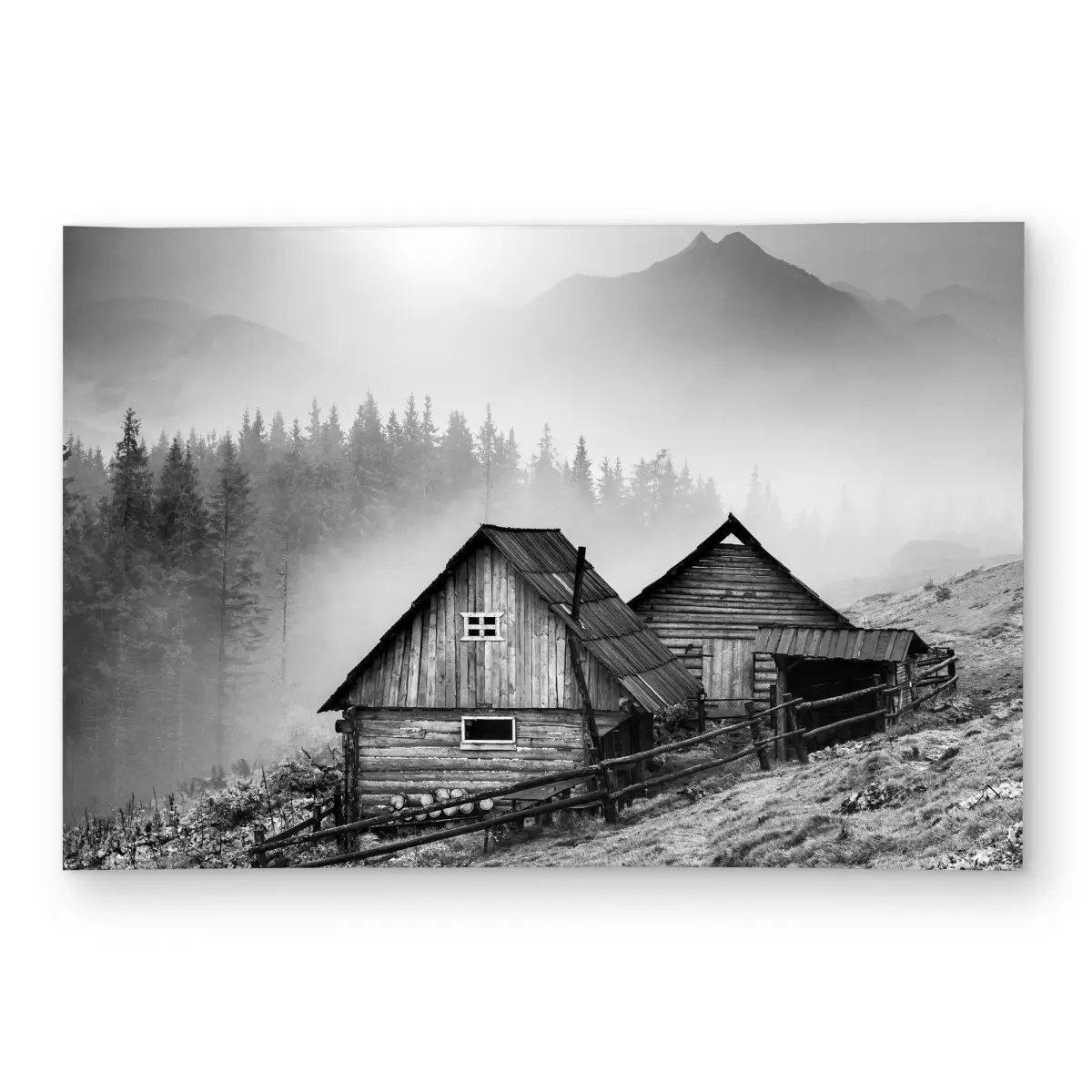 Begin Home Decor C1ROAR23DRZAR3 2 x 3 ft. Mountain Carpathian Village Rug - Gray Photography Outdoor Decor - Rectangle, Home Decorative Rugs, Indoor Outdoor Rug