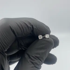 4mm .60TCW Moissanite Round Brilliant Stud Screwbacks!! 925 Sterling Silverer