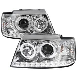 2002-2005 Explorer Dual Halo Projector Headlights (Chrome Housing/Clear Lens)