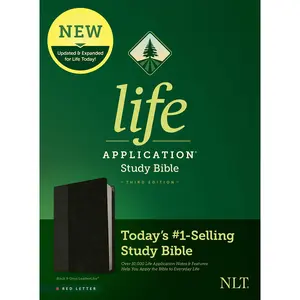 NLT Life Application Study Bible, Third Edition (Leatherlike, Black/Onyx, Red Letter) -- Tyndale - Bible