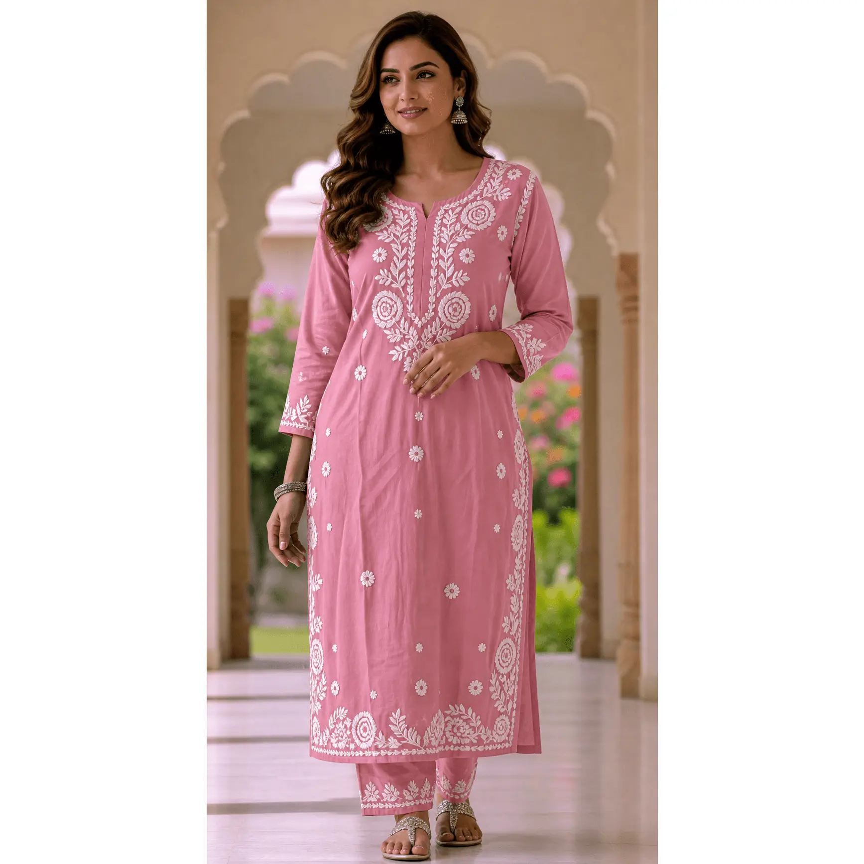 Rayon kurti with Plazoo set