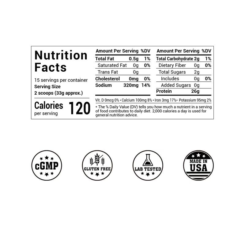 LuckyCare Pea Protein Powder - Unflavored Vegan Formula, 1.1 Pounds, 26g Per Serving, Gluten Free, Organic Plant Based, Dietary Health Source - Healthcare Supplement Nutrition