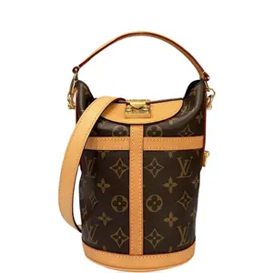 Pre-owned Louis Vuitton Leather travel bags Duffle Bag Monogram Brown (zs033026b3)