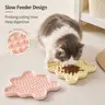 Choke-Safe Slow Feeder Ceramic Pet Food Tray - High-Temp Ceramic, Raised Slow-Kibble Dots, Smooth Dense Surface, 2 Sizes, Prolongs Eating, Helps Digestion, Reduces Choking Risk for Cats