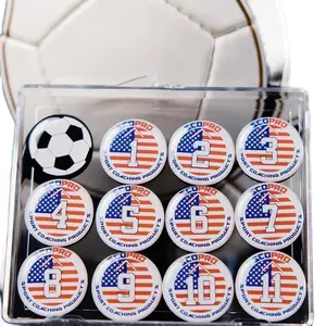 SCOPRO 1 inch Magnets Number 1-11 with Soccer Ball for Sport Coaching Products Set