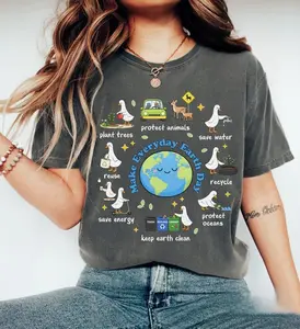 Comfort Colors Make Everyday Earth Day TShirt Teacher Earth Day Goose Tee Eco Friendly Classroom Science Teacher T-Shirt