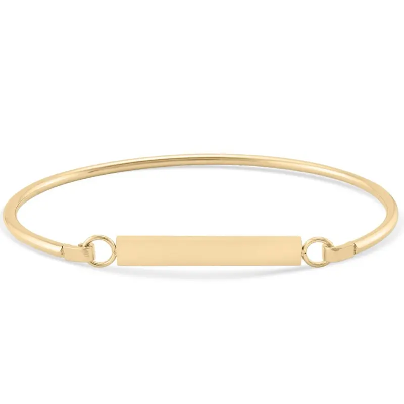 Steel Bonds Engravable Flat Bar Bangle Tarnish and water resistant suitable for everyday wear! luxury bracelet