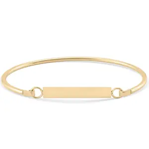 Steel Bonds Engravable Flat Bar Bangle Tarnish and water resistant suitable for everyday wear! luxury bracelet