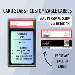 Card Slabs and Customizable Graded Style Labels Card Slabs and Customizable Graded Style Labels