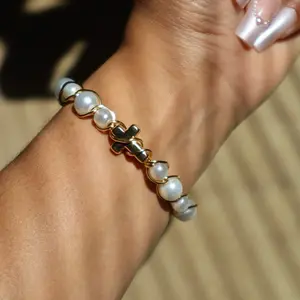 Wire Cross Bracelet - Tarnish Resistant Copper Wire Faith-Based Gold Wire-Wrapped Meaningful & Stylish Jewelry