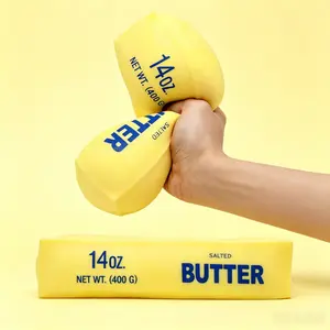 Super Soft Filled Butter Stick Squeeze Toy, Non-Rebound Fidget Toy, Lovely Sensory Stress Relief Toy for Daily Relaxation