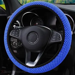 Textured Car Steering Wheel Cover, Plain Breathable Car Steering Wheel Cover, Anti-slip Steering Wheel Cover for Universal Automotive Car Interior Accessories
