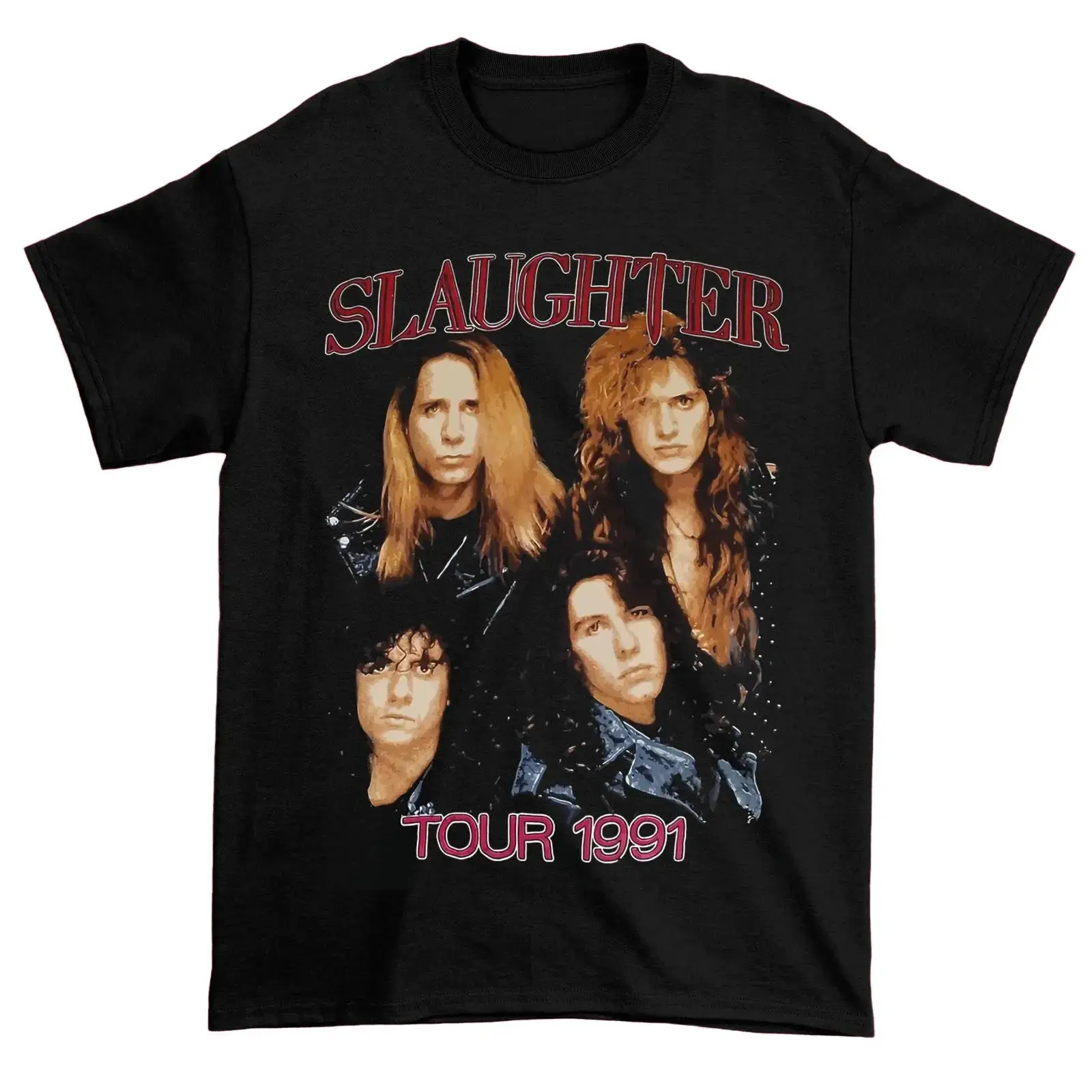 SLaughter Tour 1991 Tシャツ Lサイズ CCI スローター Slaughter And Firehouse Band Tour 1991 Cotton All Size Black Shirt