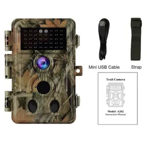 BLAZEVIDEO A262 Red 48MP 1296P WiFi Trail & Game Camera with 0.1s Trigger Speed No Glow Night Vision Motion Activated IP66 Waterproof Wireless Hunting Cam with App for Wildlife Hunting, Yard Security