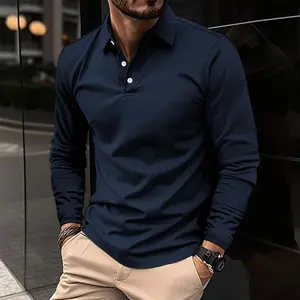 Spring and Autumn POLO Shirt Men's Long Sleeve Sports Polo Shirt