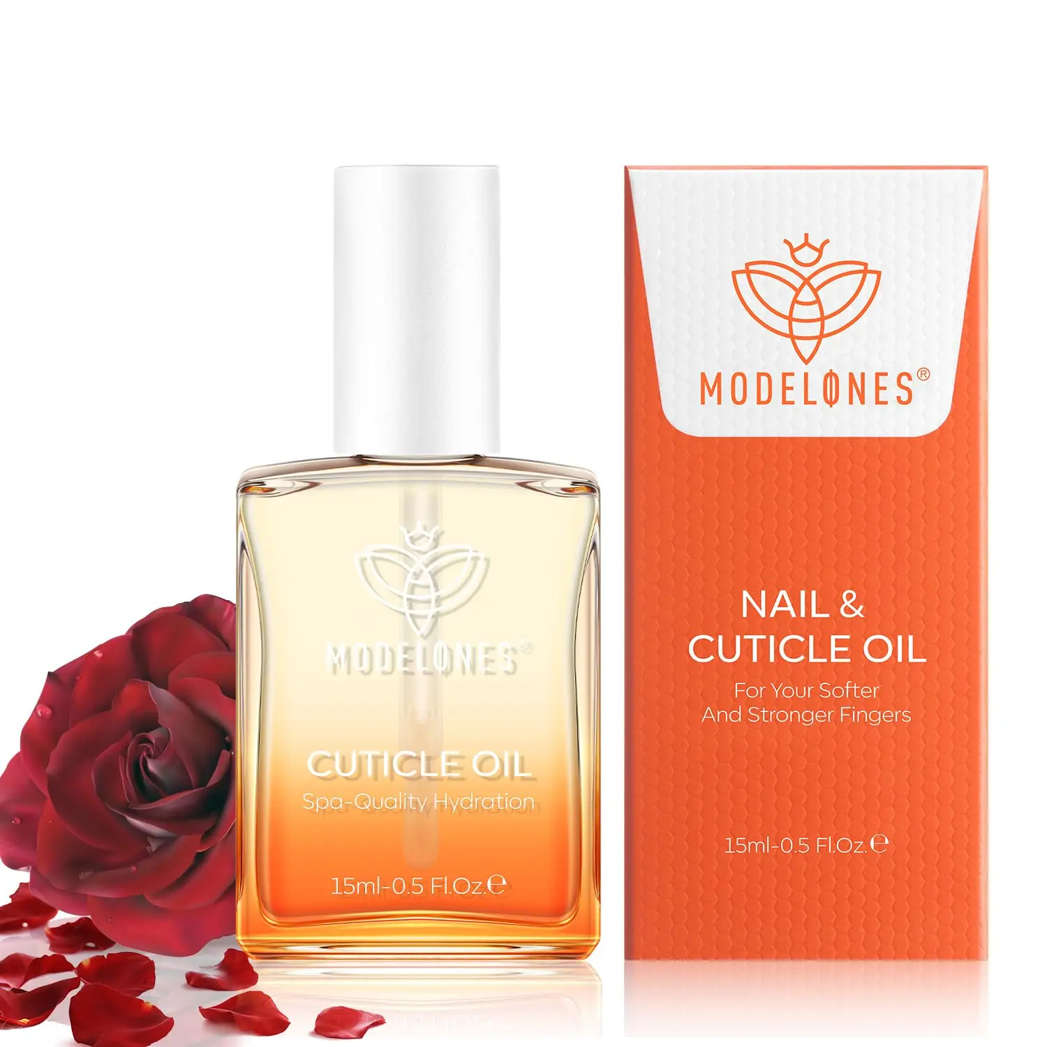 Nail Strengthener Cuticle Oil for Nails Rose Growth Repair Care | Nail Oil for Growth and Strength Nail Growth Oil Cuticle Care Quick Dry Nail Care Moisturize Strengthen Damaged Nail 0.5Fl Oz