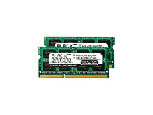 Black Diamond Memory 16GB (2 x 8GB) 204-Pin DDR3 SO-DIMM DDR3 1600 (PC3 12800) Notebook Memory Model BD8GX21600MTN22
