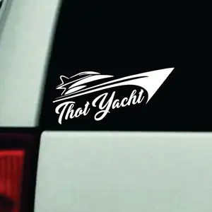 Thot Yacht v6 Car Decal Truck Bumper Sticker Window Windshield Vinyl Funny Men