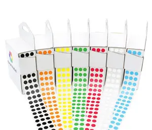 1/4" Permanent Round Color-Code Dot Variety Kit (Standard): 7,000/Kit