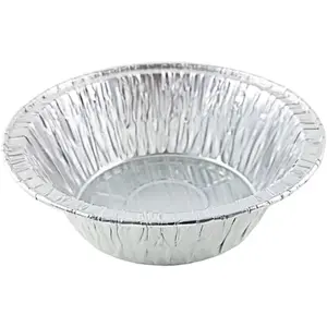 Durable Packaging 5 3/4" Deep Aluminum Foil Chicken Meat/Pot Pie Pan 50/Pk -Disposable Baking Tins (Pack of 50)