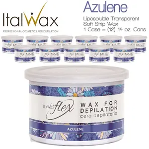 ItalWax Flex Azulene – Transparent Soft Strip Wax (12 x 14 oz Cans)