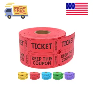 500 Raffle Tickets Double Roll, Raffle Tickets Roll with Name and Phone Number