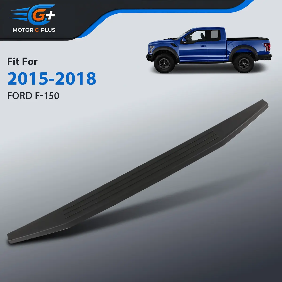 MOTOR GPLUS Painted Plastic Chrome Tailgate Cap Top Moulding Trim Cover Car Accessory - Vehicle, Body Kit & Truck Accessories for 2015-2018 Ford F-150 Truck (Father's Day Gift), Body Kit Accessories