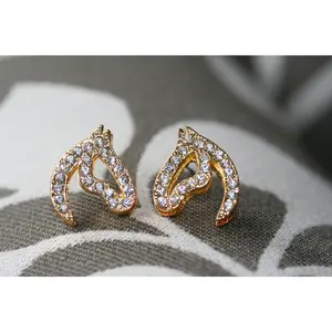 Horse Head Shaped Earrings for Horse Lovers, Equestrian Gifts Rhinestone Horse Head Stud Earrings, Fashion Jewelry