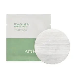 AROCELL Total Solution Ampoule Pad 28 Sheets – Korean Skincare Cotton Face Pads for Hydrating, Moisturizing, Exfoliating, Wrinkle Care, Elasticity Boosting, Pore Refining, Daily Toner Treatment