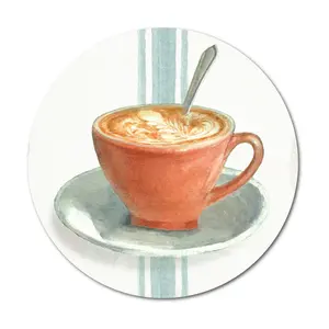 Courtside Market Wake Me Up Coffee III 12x12 Circular Wood