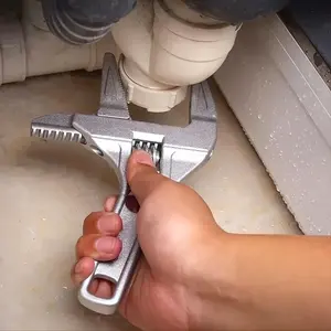 Versatile Aluminum Alloy Wrench, Adjustable Strong Grip for Bathroom Repairs, Fits 6-68mm Pipes & Valves, Durable Tool for Home Use