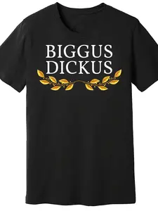 Men's Fun Python Company Giant Print T-Shirt, Soft Comfort Classic Fit Short Sleeve, Humorous Movie Quote Design