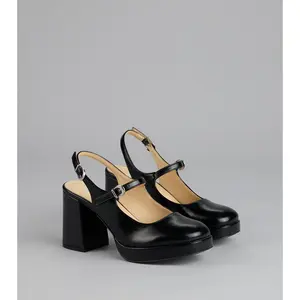 Retro Revival Faux Leather Mary Janes